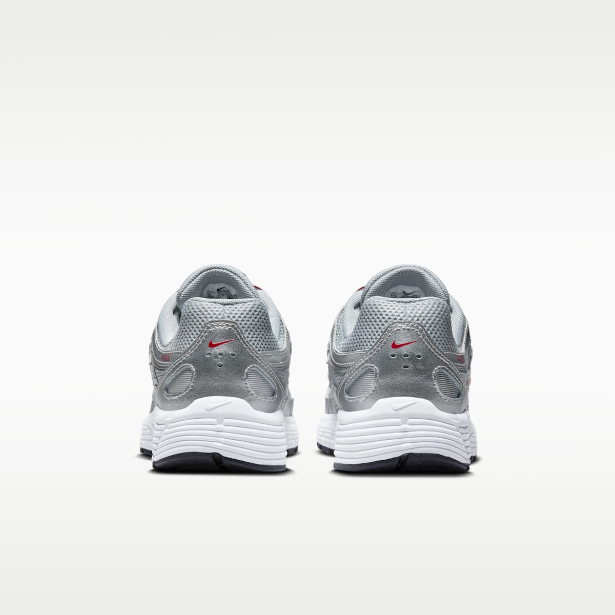 Nike P-6000 Big Kids' Shoes - Metallic Silver/Flat Silver/Cool Grey/Gym Red
