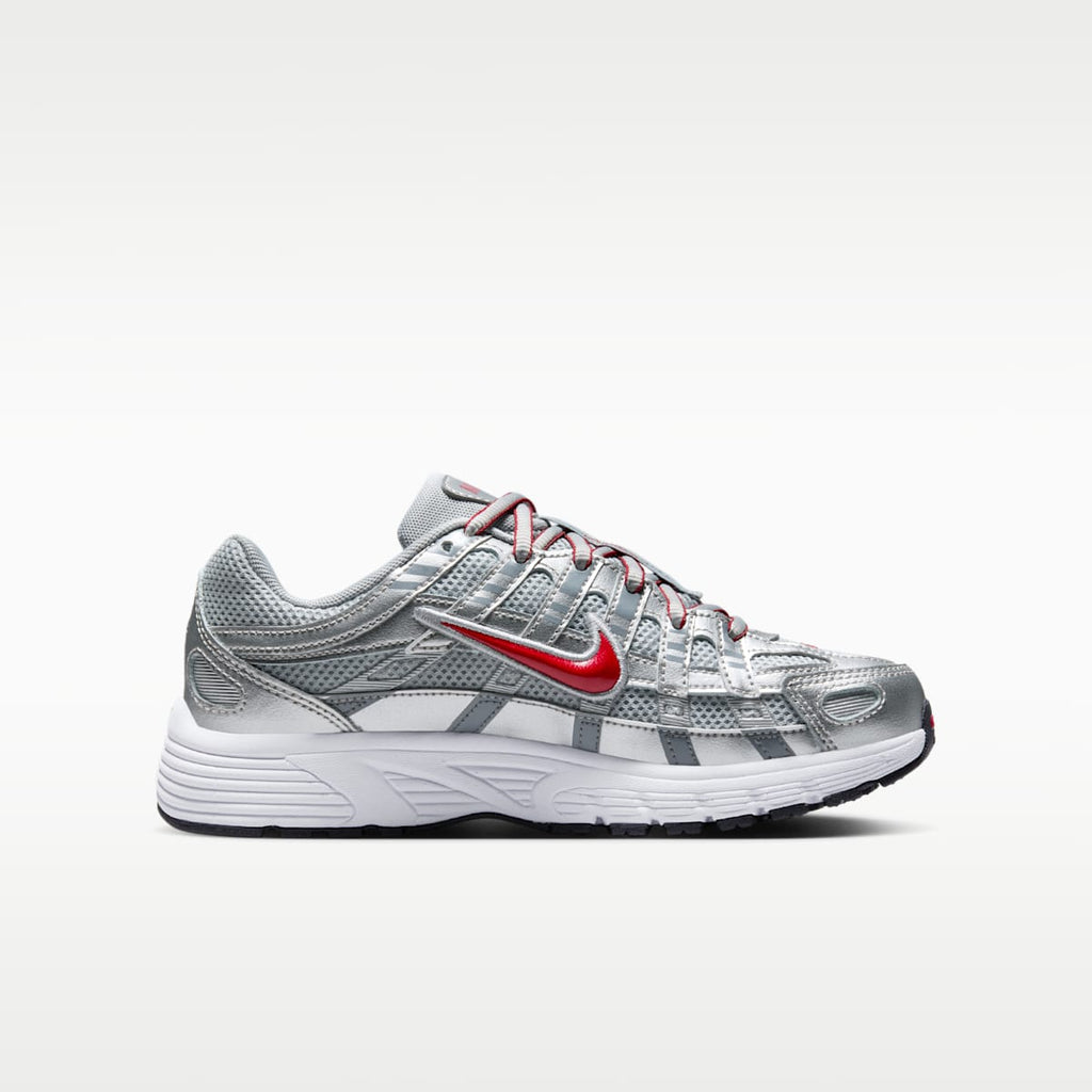 Nike P-6000 Big Kids' Shoes - Metallic Silver/Flat Silver/Cool Grey/Gym Red
