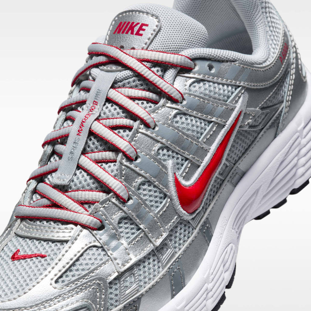 Nike P-6000 Big Kids' Shoes - Metallic Silver/Flat Silver/Cool Grey/Gym Red