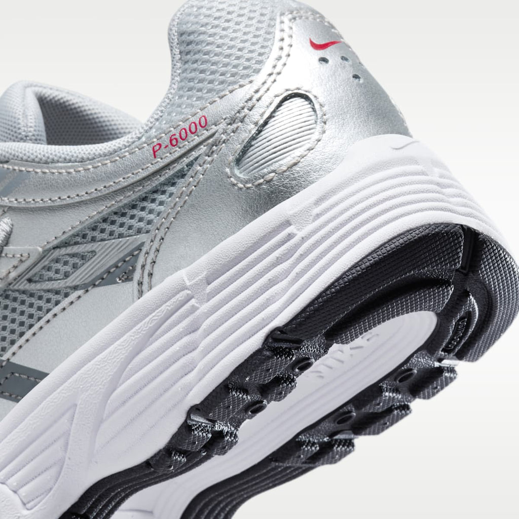 Nike P-6000 Big Kids' Shoes - Metallic Silver/Flat Silver/Cool Grey/Gym Red