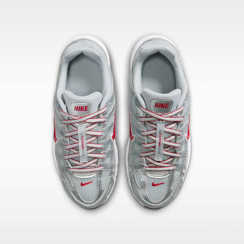 Nike P-6000 Big Kids' Shoes - Metallic Silver/Flat Silver/Cool Grey/Gym Red