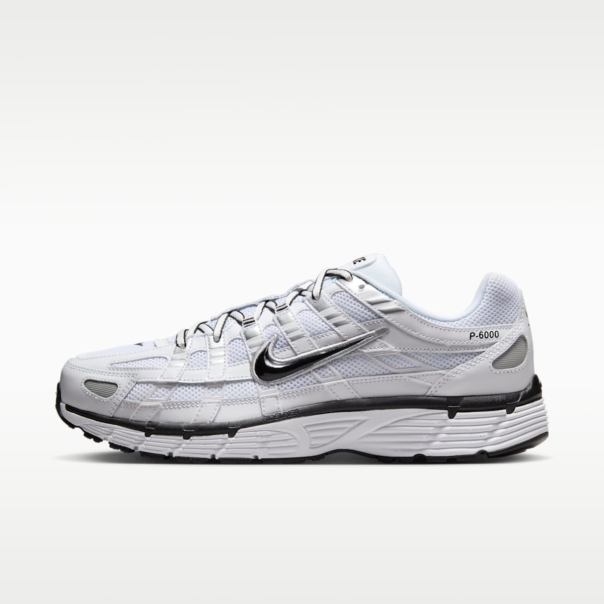 Nike P-6000 Shoes - White/Metallic Silver/Black/Black - Image 1