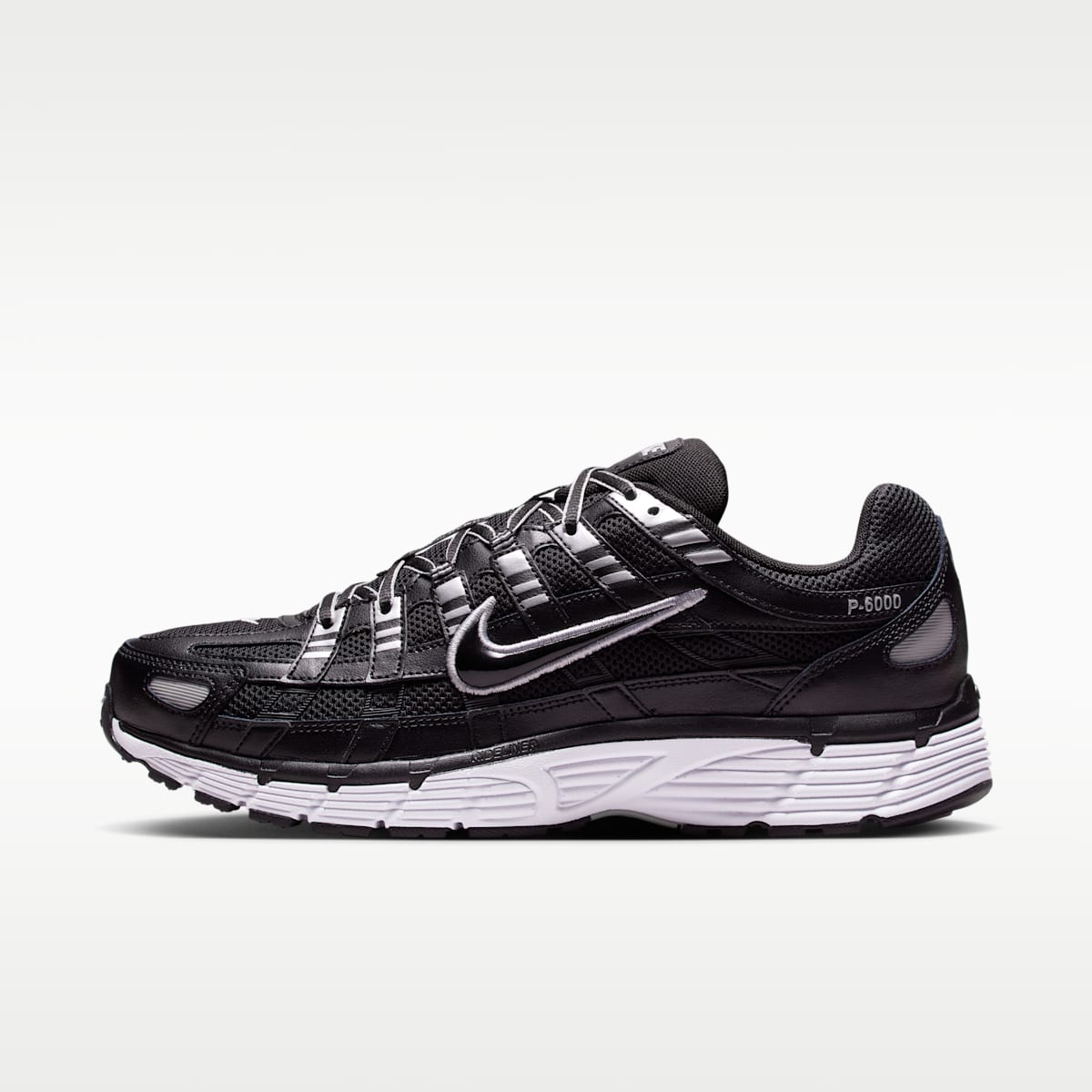 Nike P-6000 Shoes - Black/White/Metallic Silver/Black - Image 1
