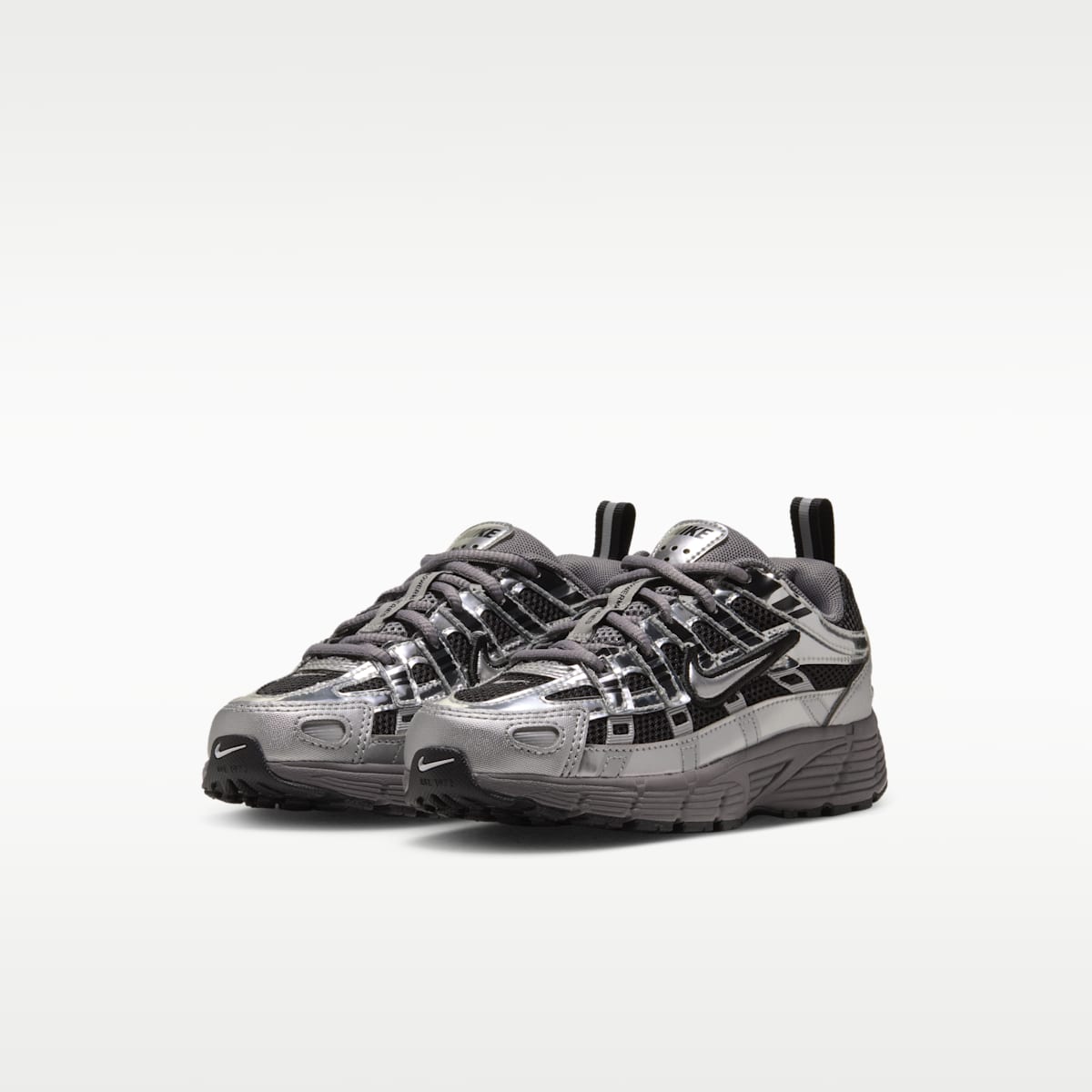 Nike P-6000 Little Kids' Shoes - Black/Pencil Point/Dark Grey/Metallic Silver