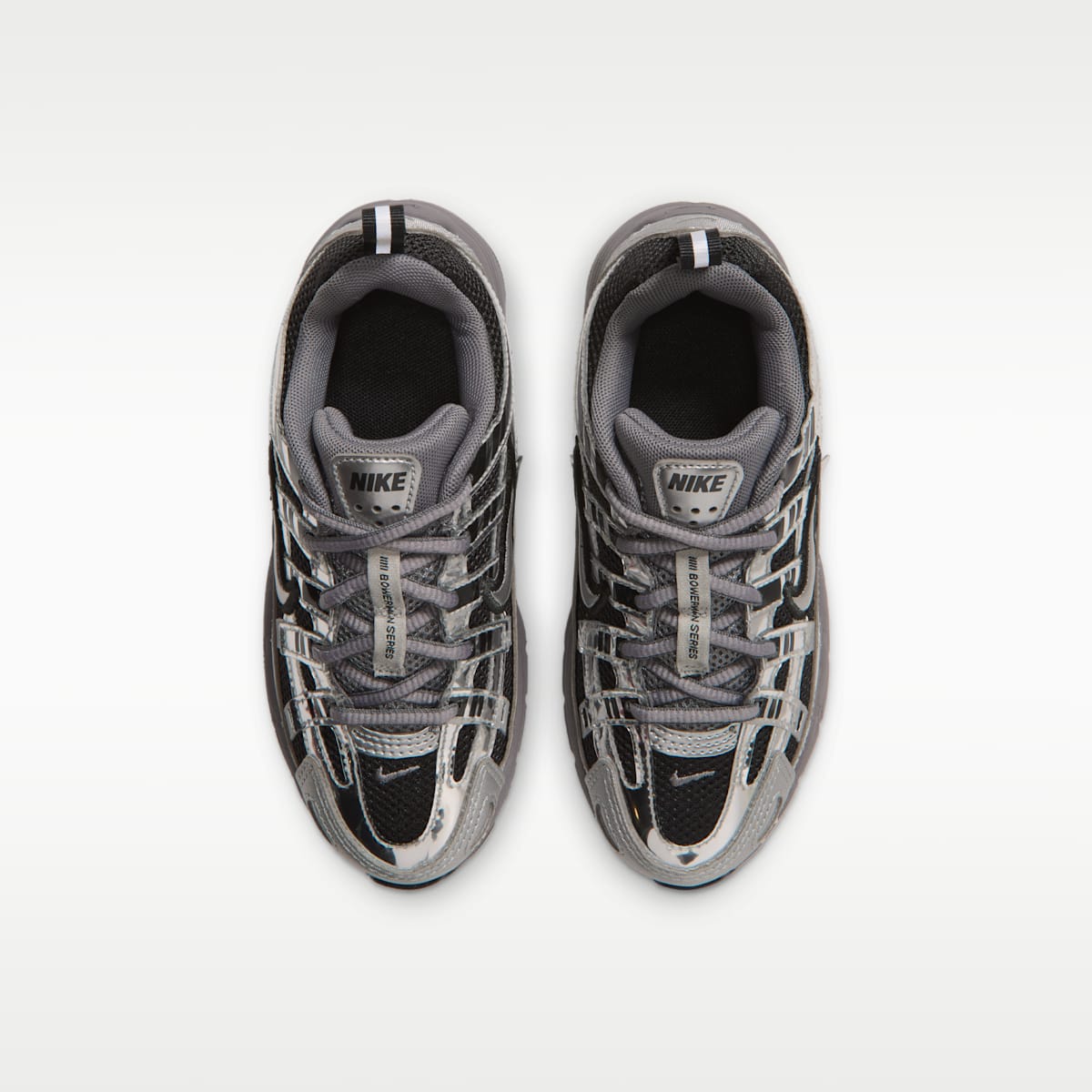 Nike P-6000 Little Kids' Shoes - Black/Pencil Point/Dark Grey/Metallic Silver