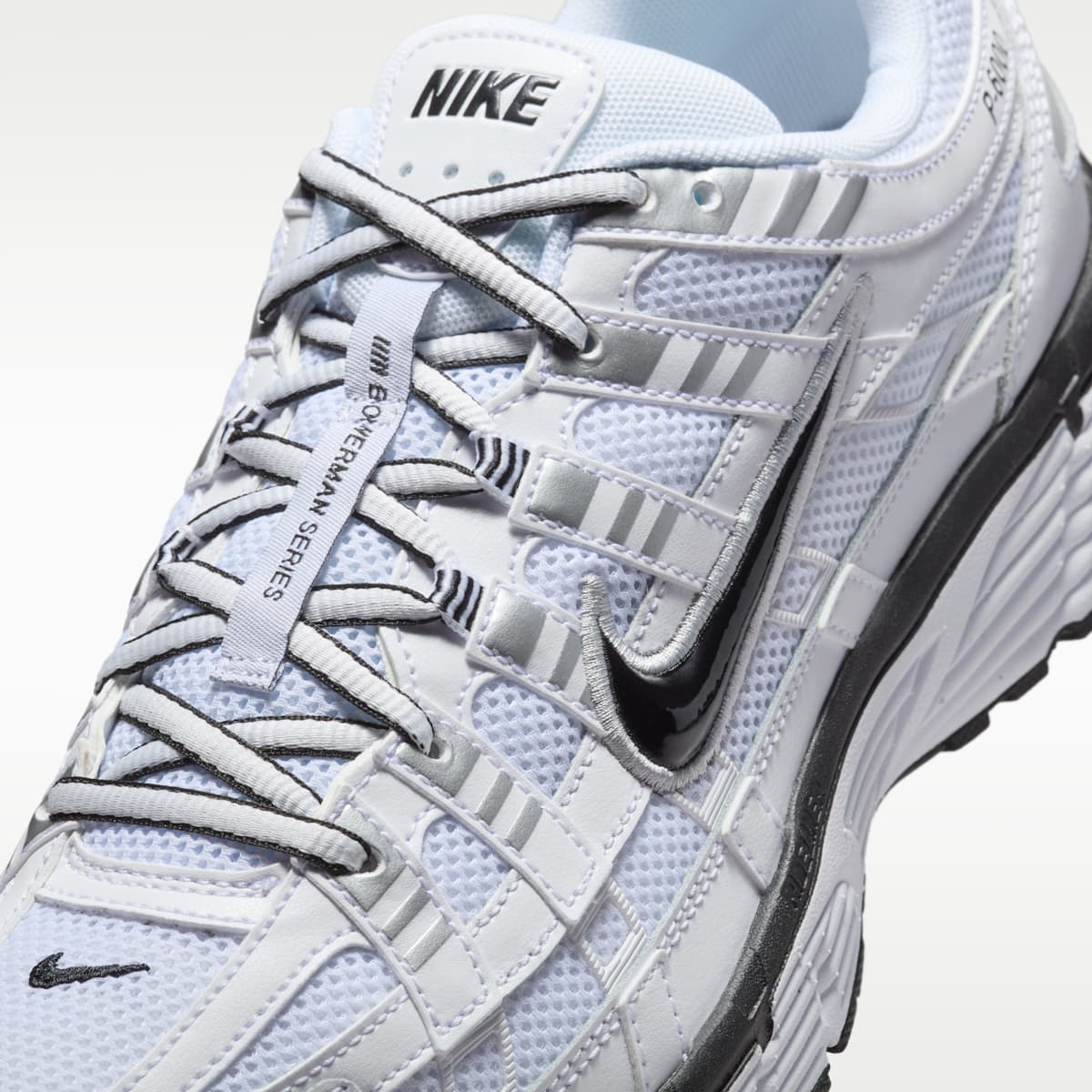 Nike P-6000 Shoes - White/Metallic Silver/Black/Black - Image 7