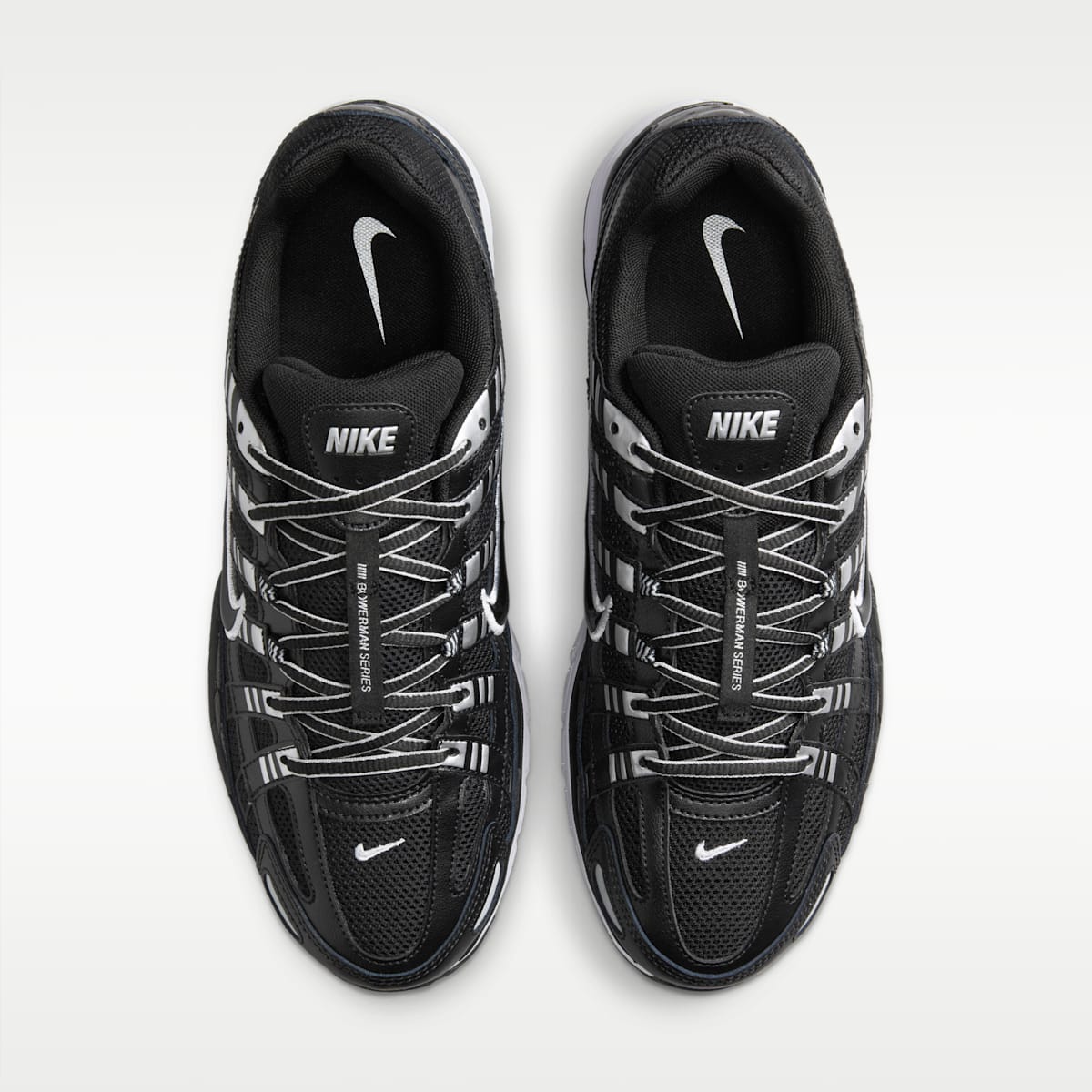 Nike P-6000 Shoes - Black/White/Metallic Silver/Black - Image 4