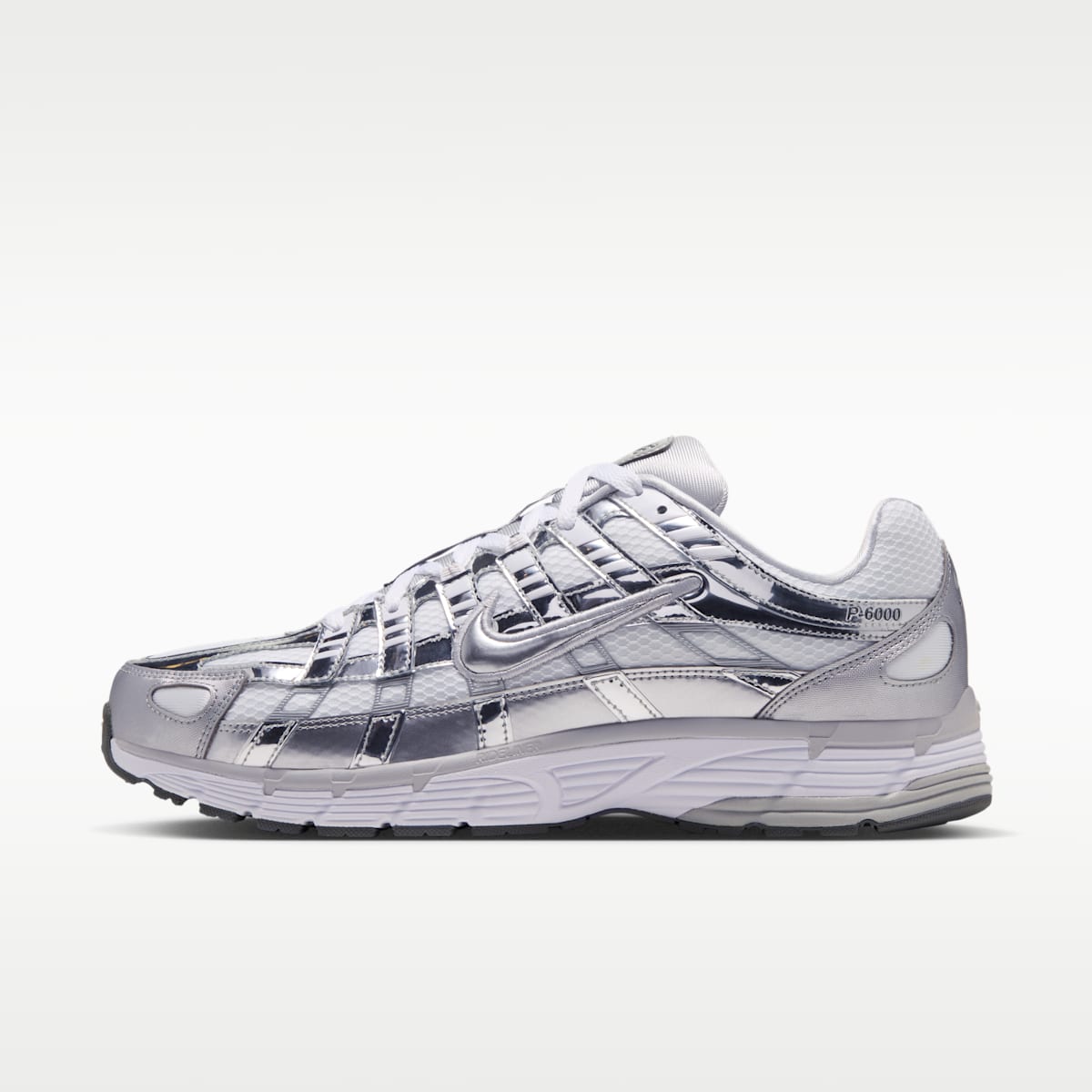 Nike P-6000 Shoes - White/Grey Fog/Iron Grey/Metallic Silver - Image 1
