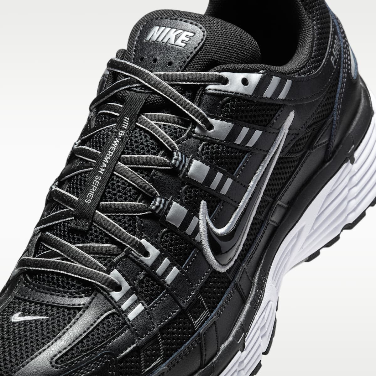 Nike P-6000 Shoes - Black/White/Metallic Silver/Black - Image 7