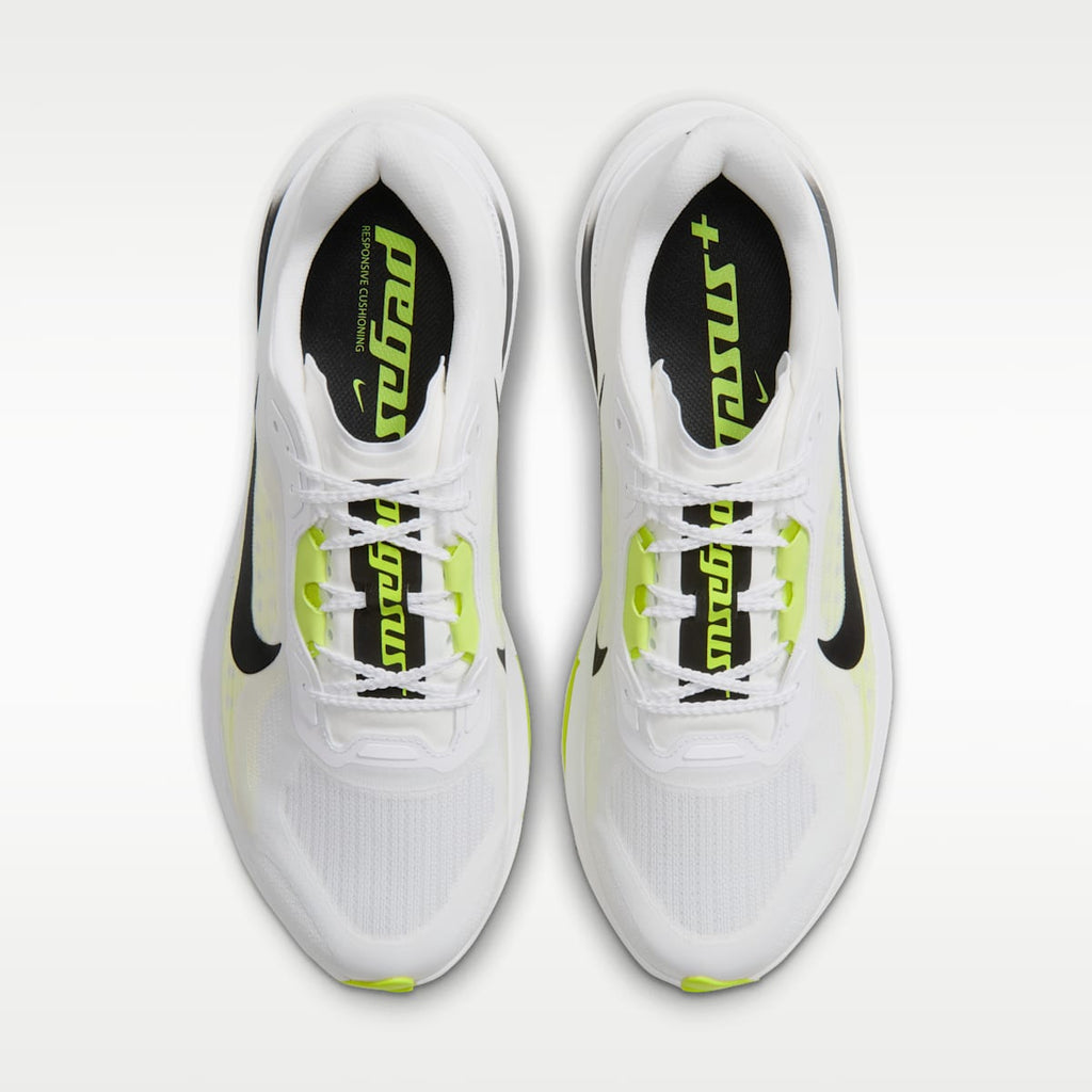 Nike Pegasus Plus 2 Men's Road Running Shoes - White/Lemon Venom/Black - Image 4