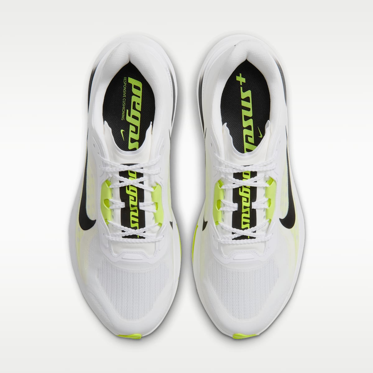 Nike Pegasus Plus 2 Men's Road Running Shoes - White/Lemon Venom/Black - Image 4