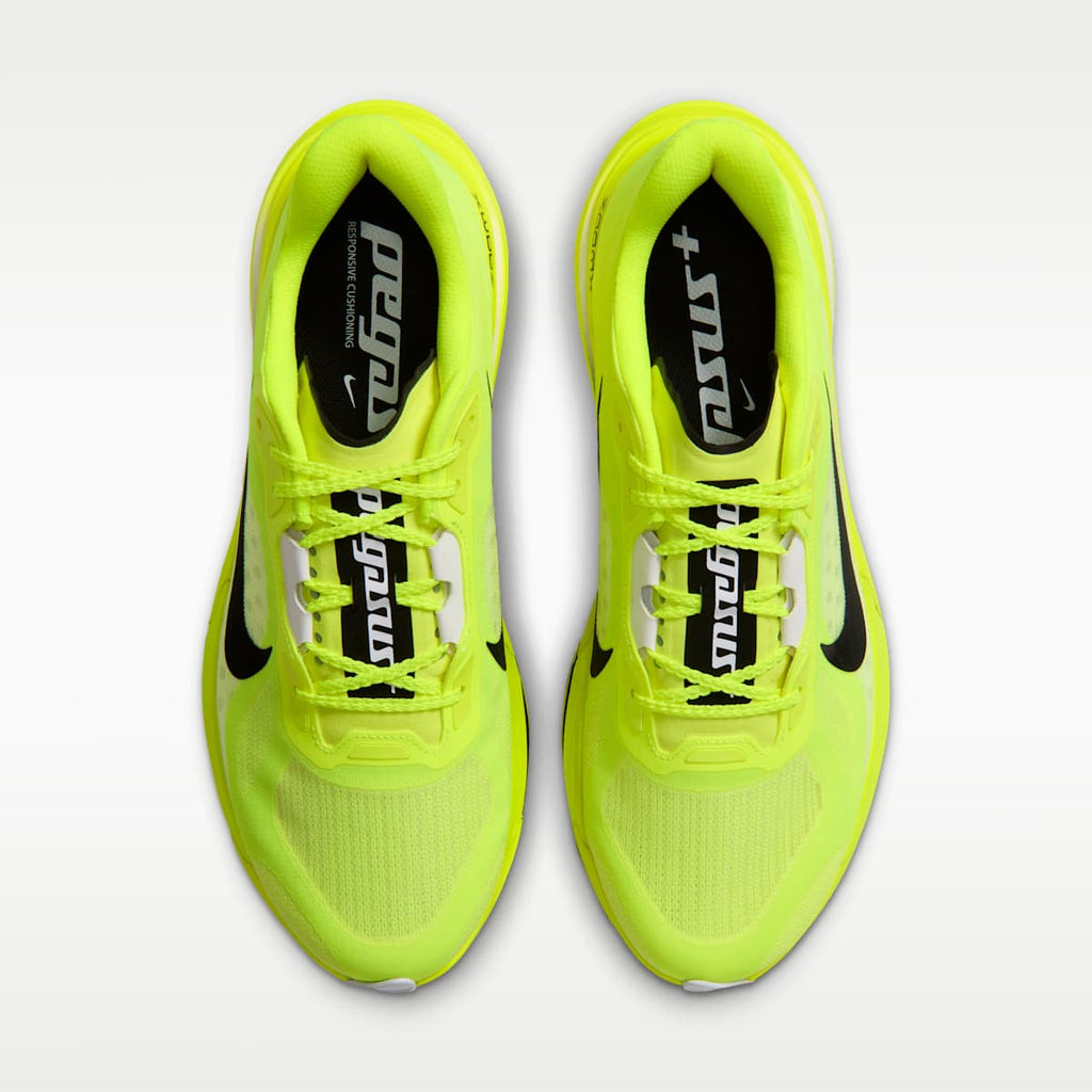 Nike Pegasus Plus 2 Men's Road Running Shoes - Lemon Venom/White/Black - Image 4