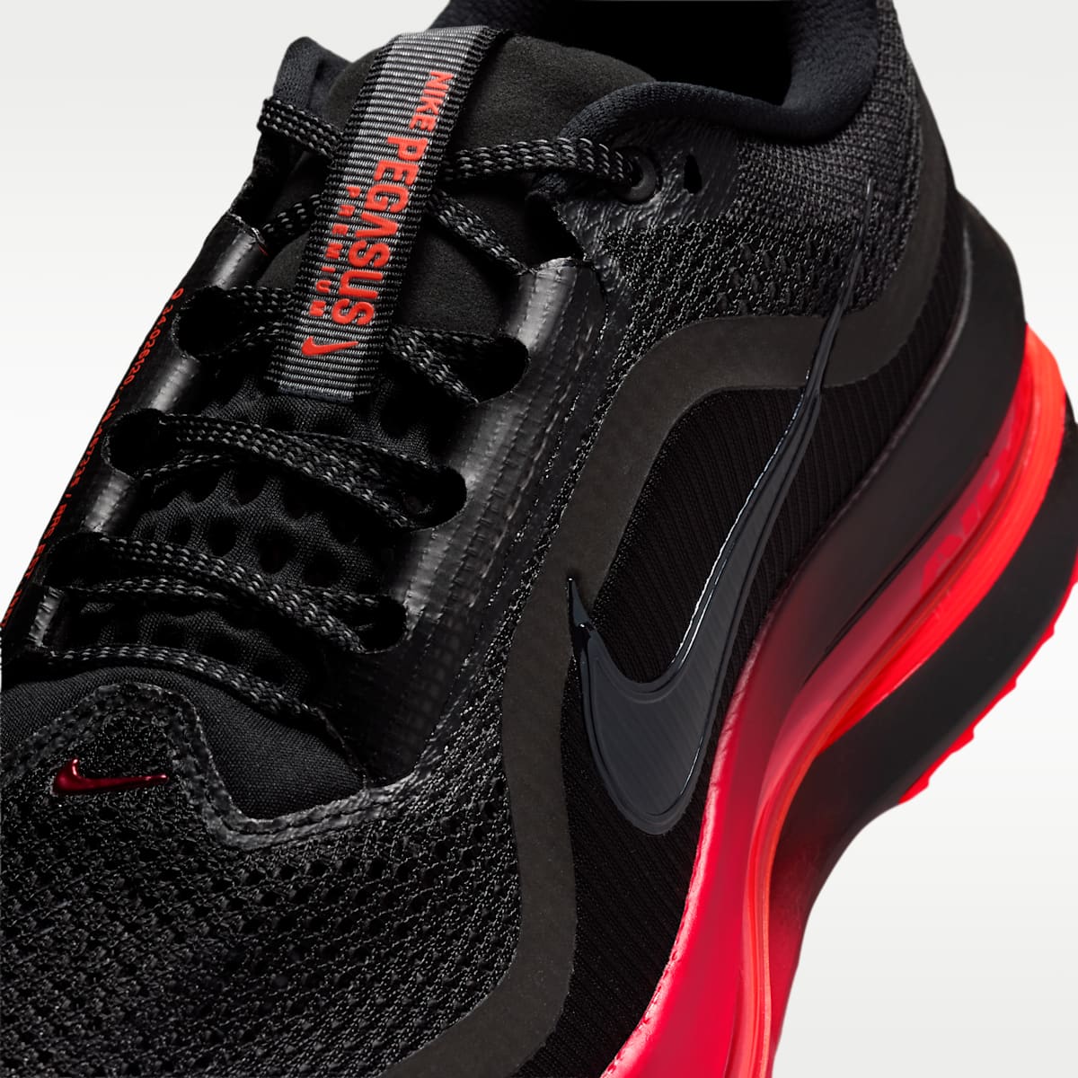 Nike Pegasus Premium Men's Road Running Shoes - Black/University Red/Bright Crimson/Black - Image 7