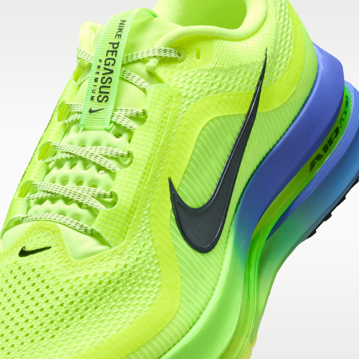 Nike Pegasus Premium Men's Road Running Shoes - Volt Ice/Lime Blast/Sapphire/Black Spruce - Image 7