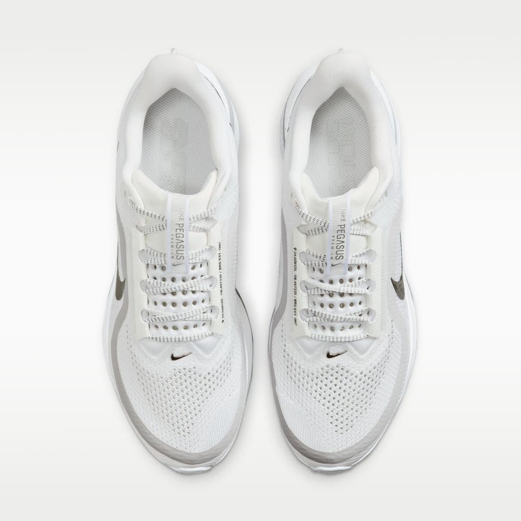 Nike Pegasus Premium Men's Road Running Shoes - White/Metallic Silver/Metallic Silver - Image 4