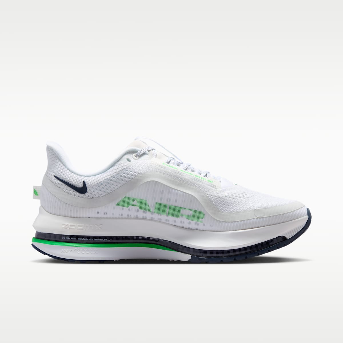 Nike Pegasus Premium Men's Road Running Shoes - White/Midnight Navy/Green Spark - Image 3
