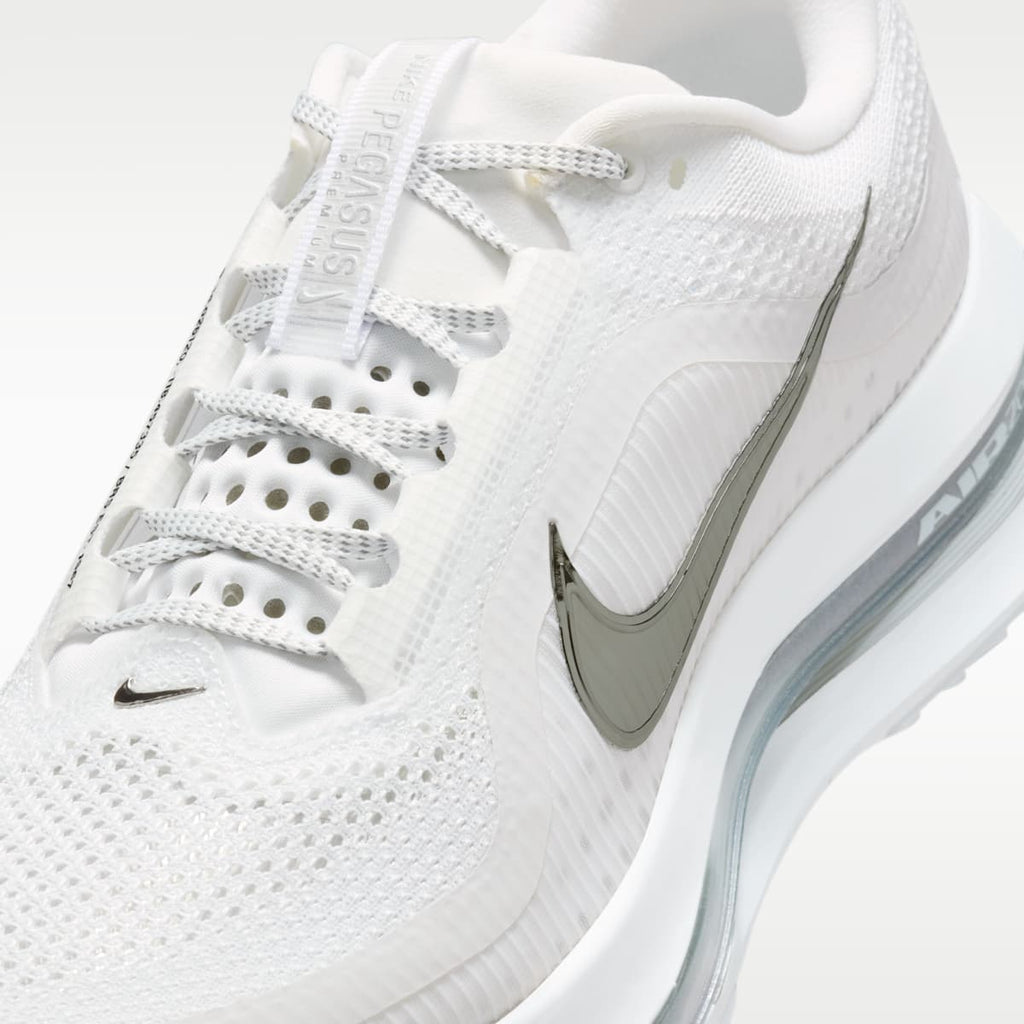 Nike Pegasus Premium Men's Road Running Shoes - White/Metallic Silver/Metallic Silver - Image 7