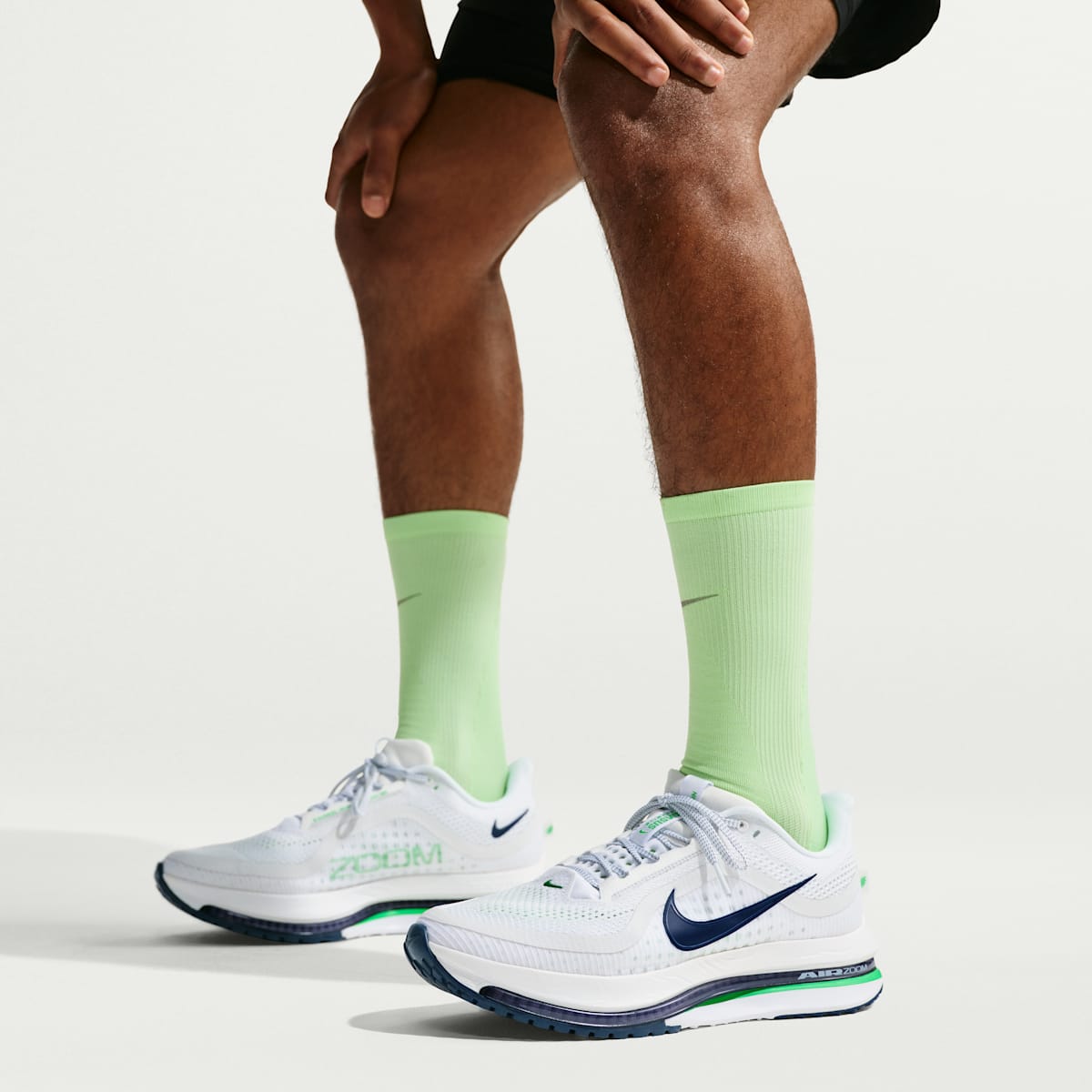 Nike Pegasus Premium Men's Road Running Shoes - White/Midnight Navy/Green Spark - Image 10
