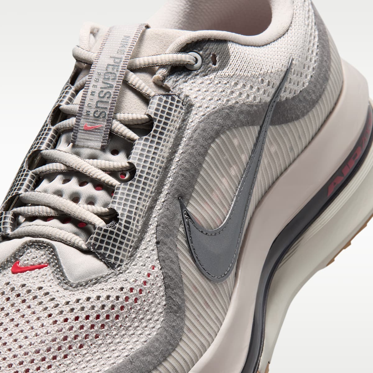 Nike Pegasus Premium  Men's Road Running Shoes - Light Iron Ore/Flat Pewter/Yellow Ochre/Metallic Dark Grey - Image 7