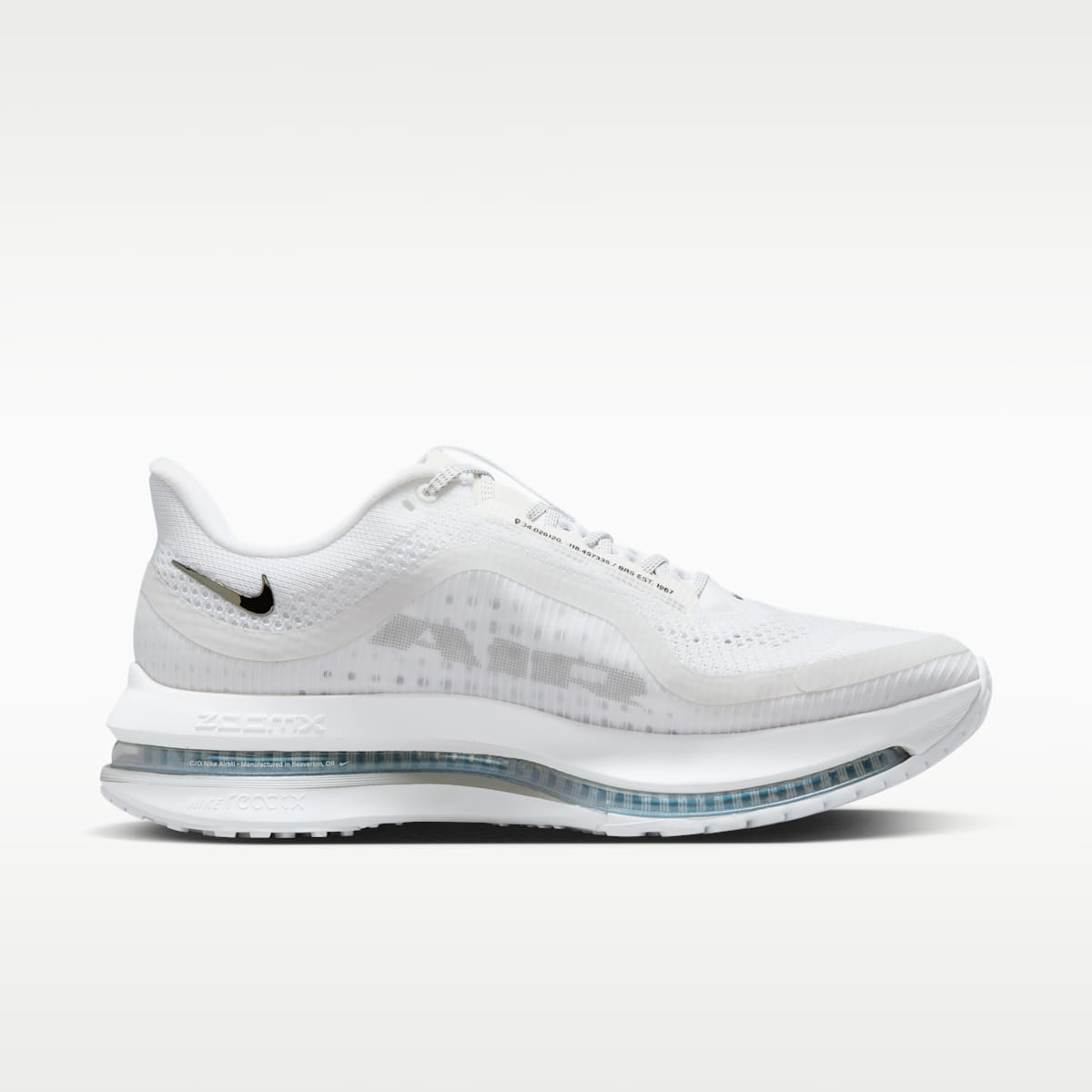 Nike Pegasus Premium Men's Road Running Shoes - White/Metallic Silver/Metallic Silver - Image 3