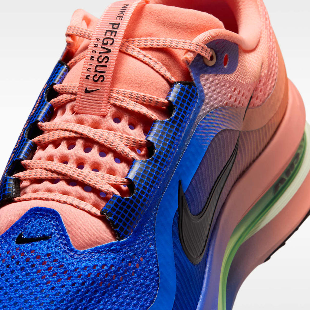Nike Pegasus Premium Men's Road Running Shoes - Racer Blue/Atomic Pink/Volt Tint/Black - Image 7