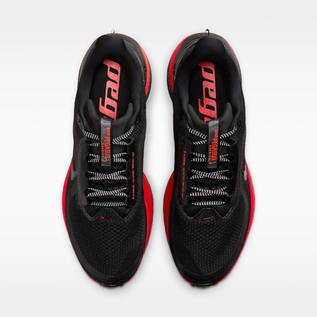 Nike Pegasus Premium Men's Road Running Shoes - Black/University Red/Bright Crimson/Black - Image 4