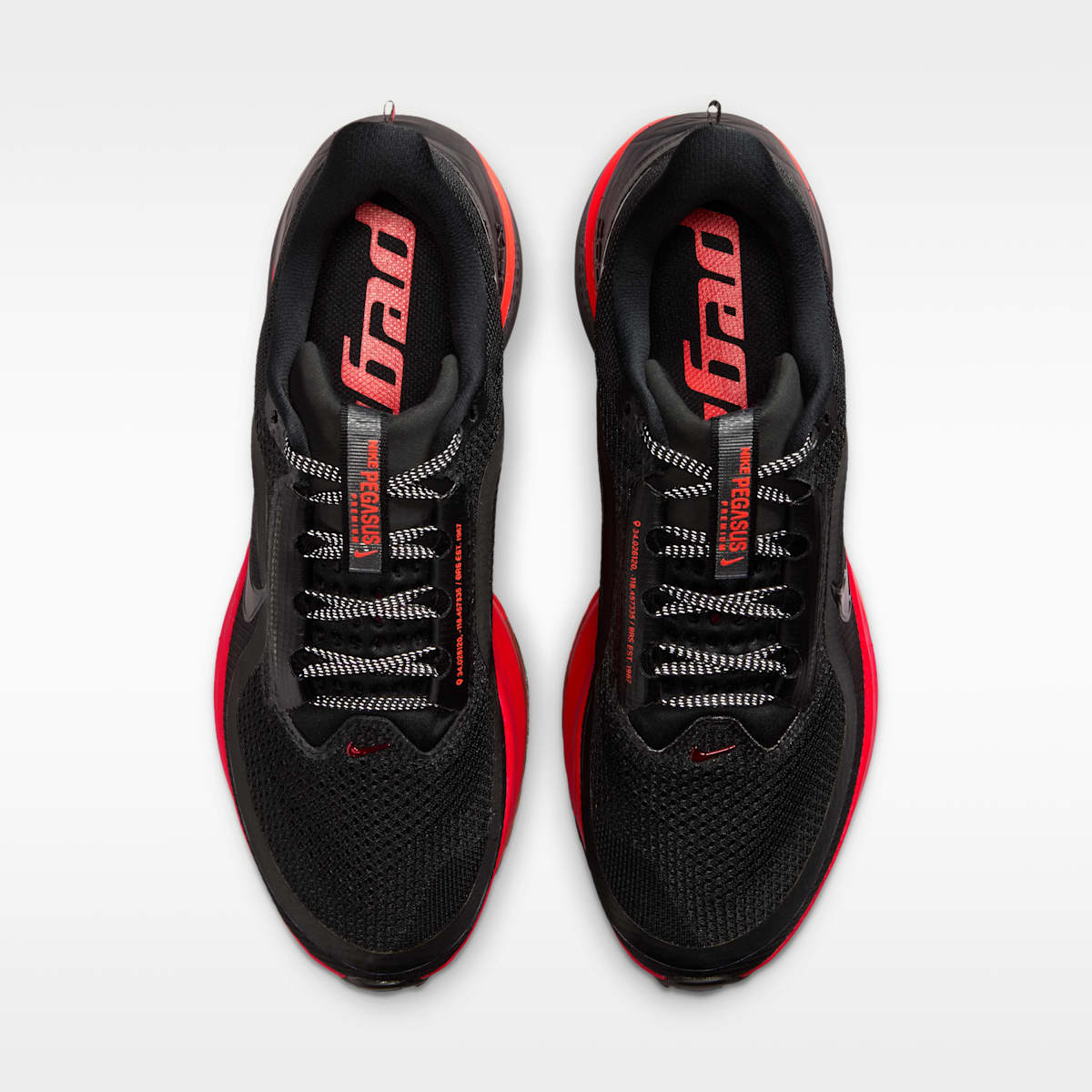 Nike Pegasus Premium Men's Road Running Shoes - Black/University Red/Bright Crimson/Black - Image 4