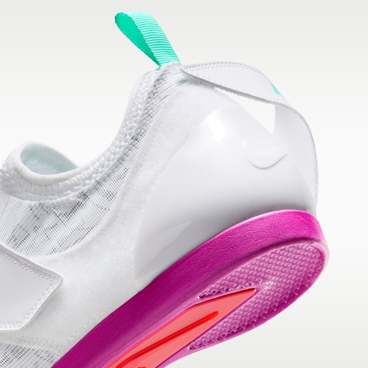 Nike Pole Vault Elite Track & Field Jumping Spikes - White/Teal Tint/Fire Pink/Obsidian - Image 9