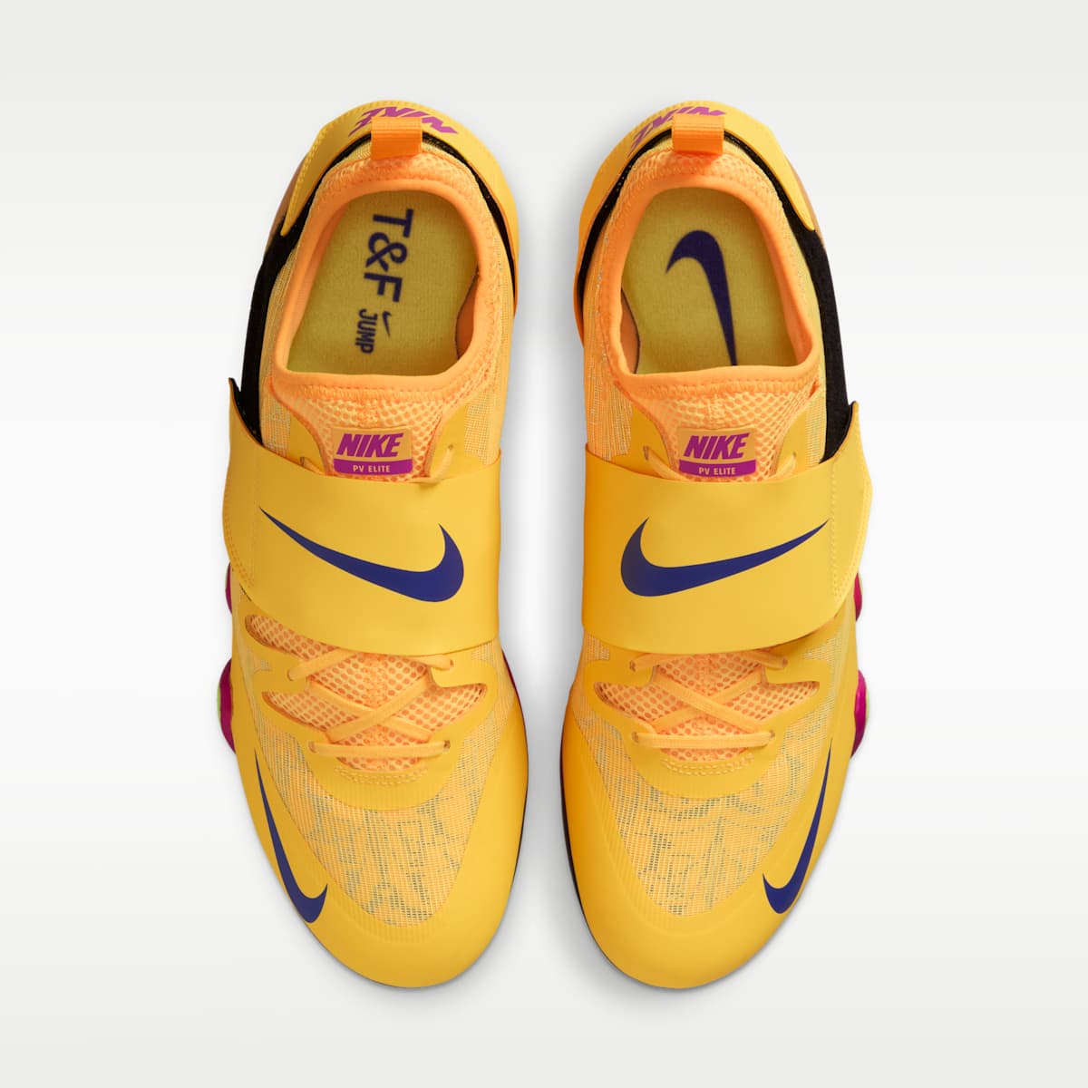 Nike Pole Vault Elite Track & Field Jumping Spikes - Citron Pulse/Volt Ice/Vivid Purple/Indigo Burst - Image 4