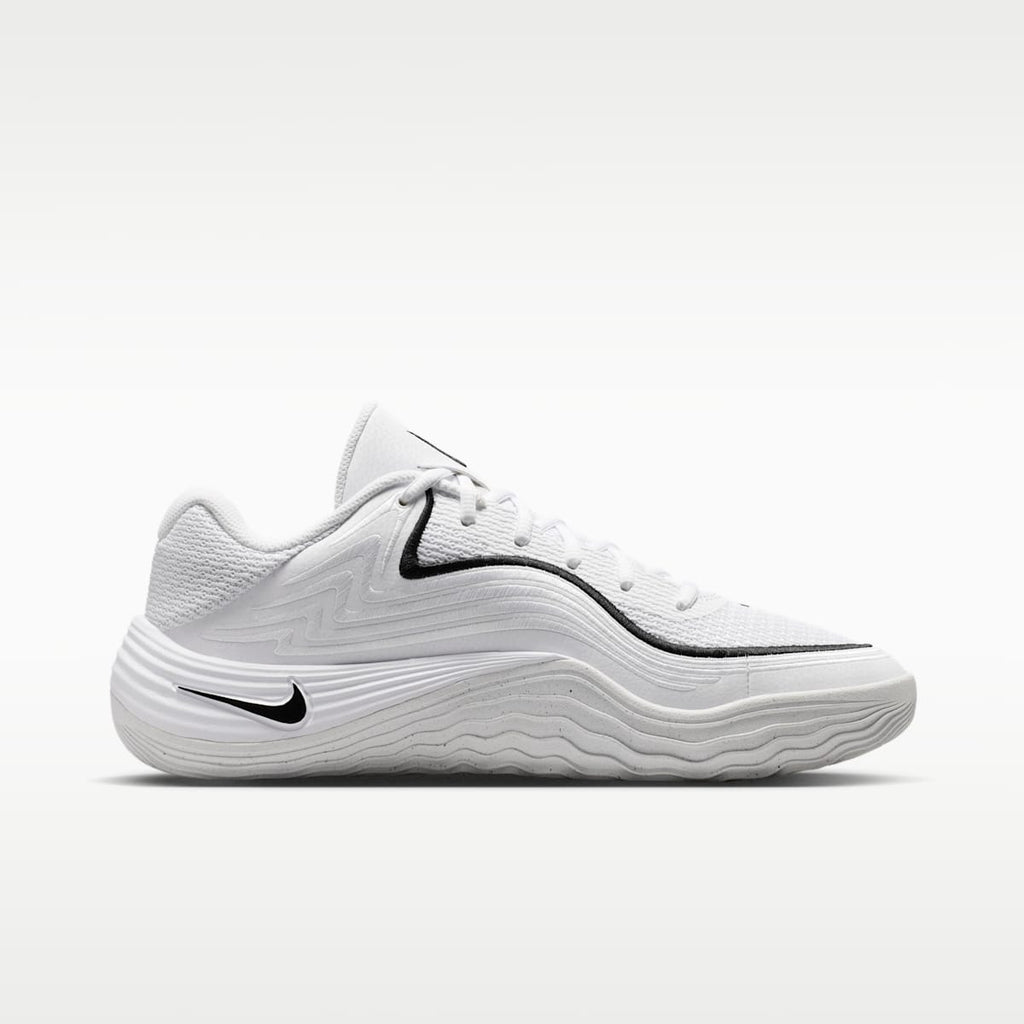 Nike Precision 8 Low Men's Basketball Shoes - White/Black/Black - Image 3