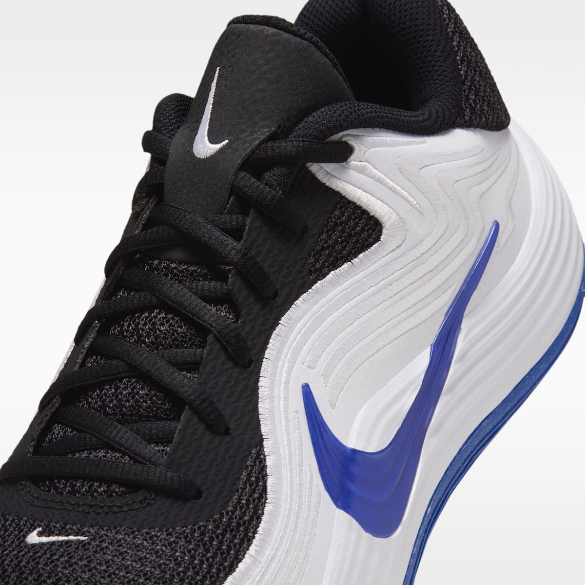 Nike Precision 8 Low Men's Basketball Shoes - Black/White/Racer Blue/Racer Blue - Image 7