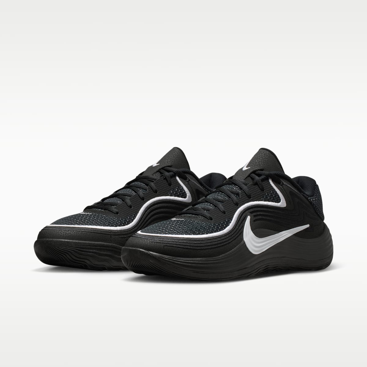 Nike Precision 8 Low Men's Basketball Shoes - Black/White/White - Image 5