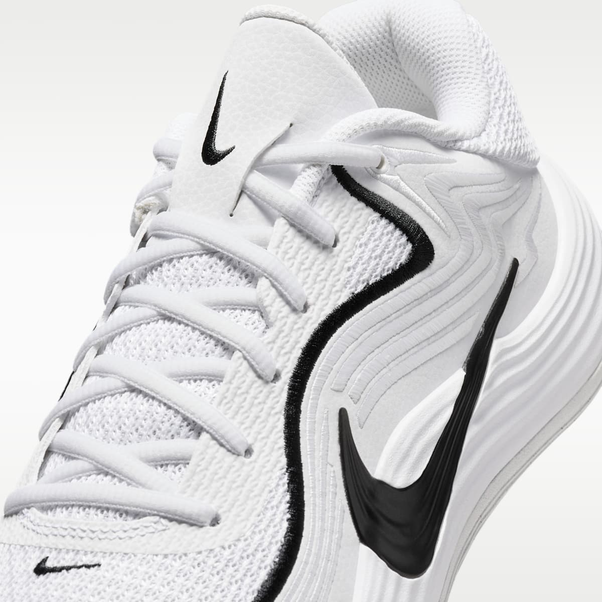 Nike Precision 8 Low Men's Basketball Shoes - White/Black/Black - Image 7
