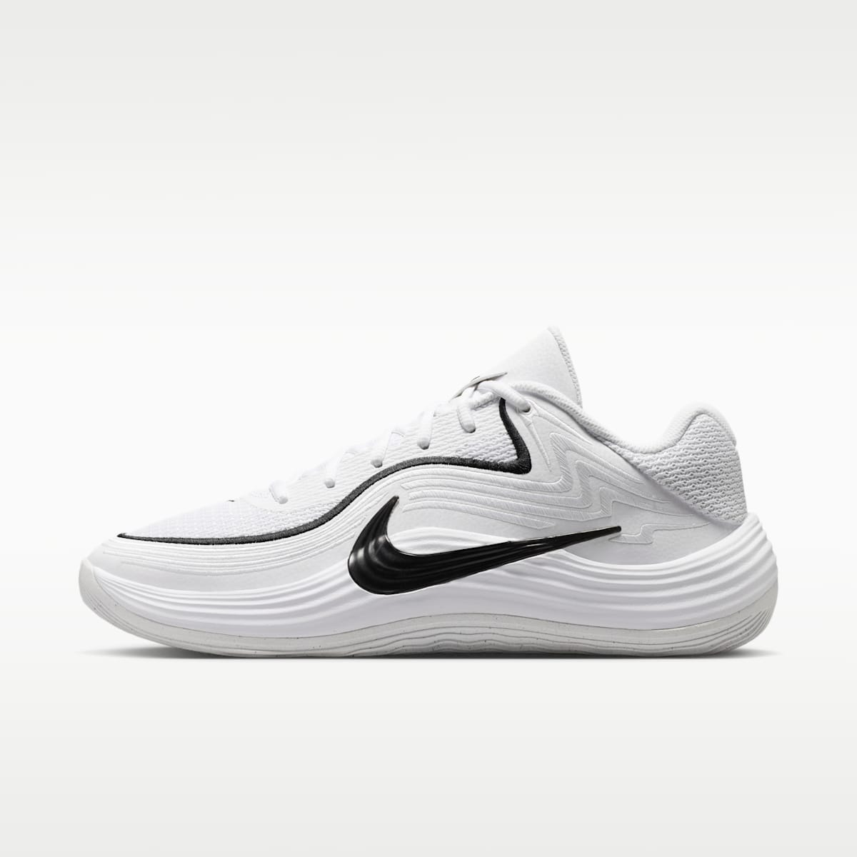 Nike Precision 8 Low Men's Basketball Shoes - White/Black/Black - Image 1