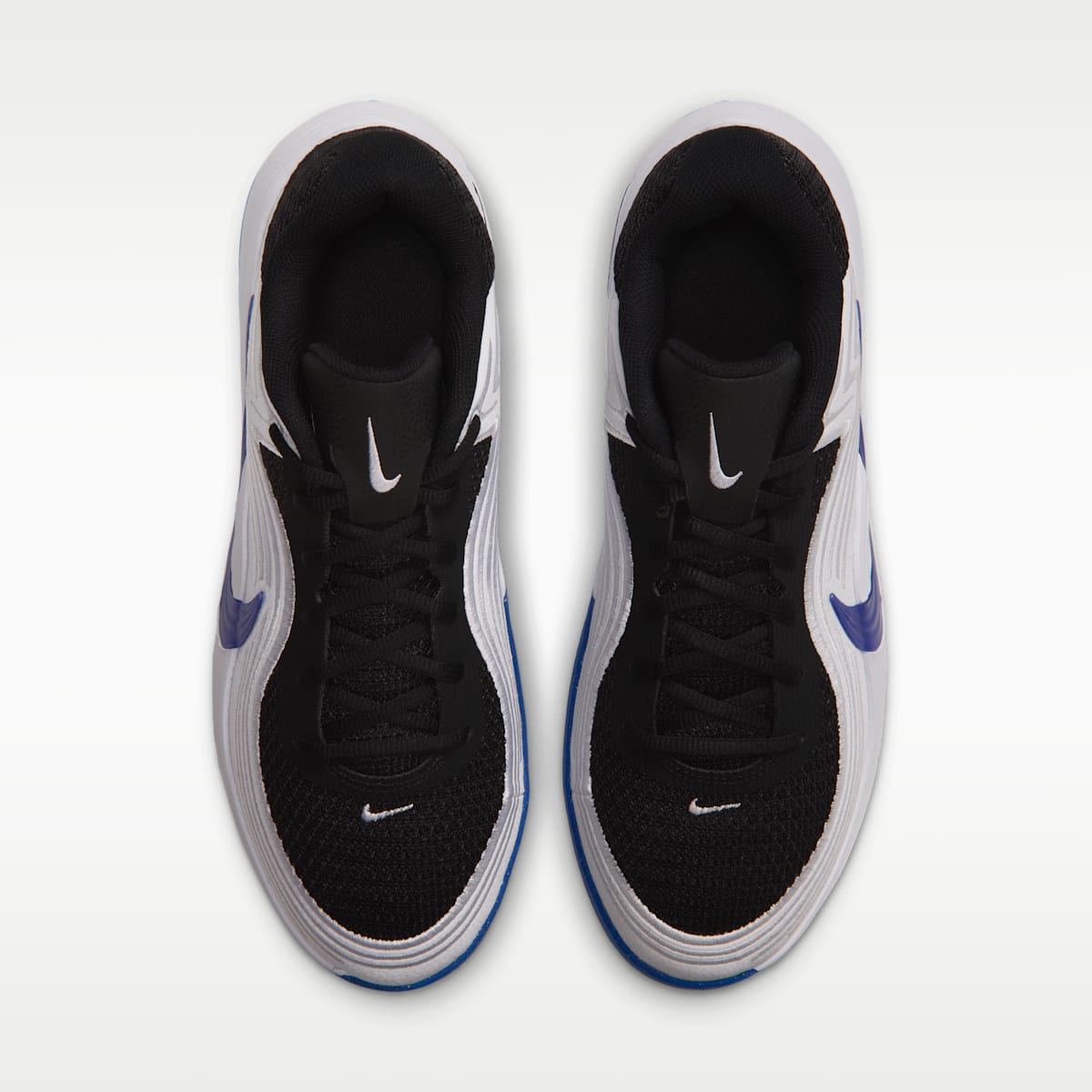 Nike Precision 8 Low Men's Basketball Shoes - Black/White/Racer Blue/Racer Blue - Image 4