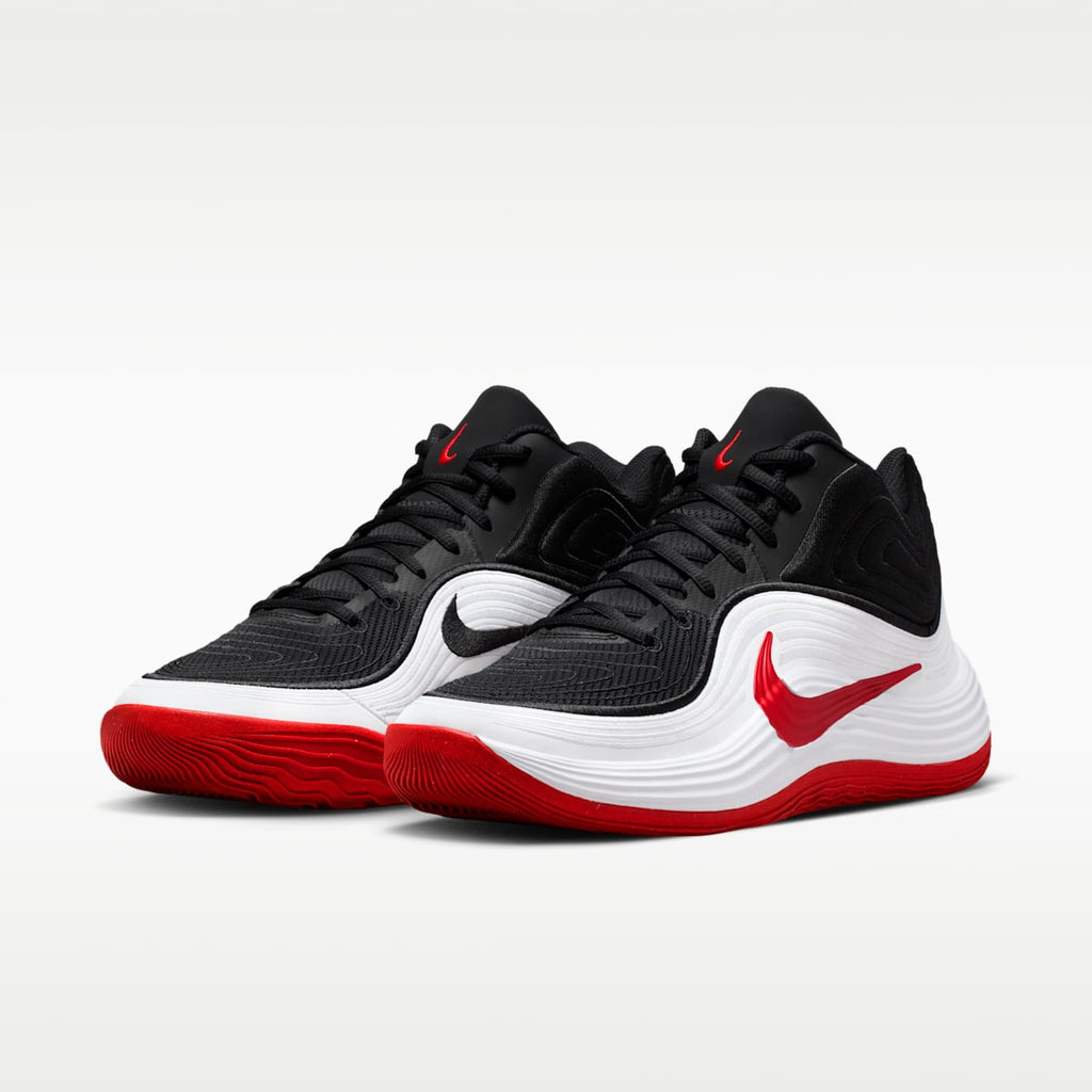 Nike Precision 8 MID Men's Basketball Shoes - Black/White/University Red - Image 5