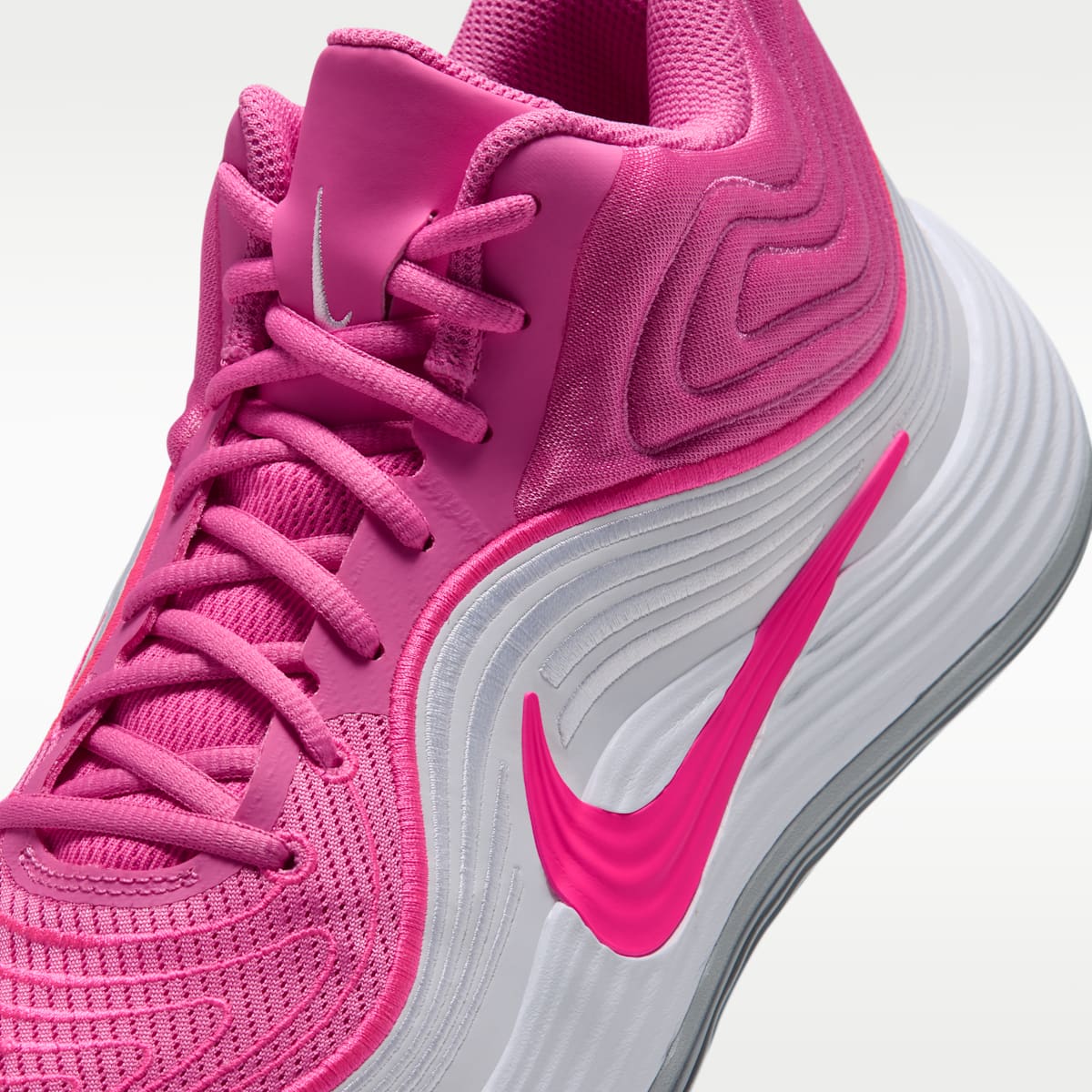 Nike Precision 8 MID Men's Basketball Shoes - Pinksicle/White/Hyper Pink/Hyper Pink - Image 7