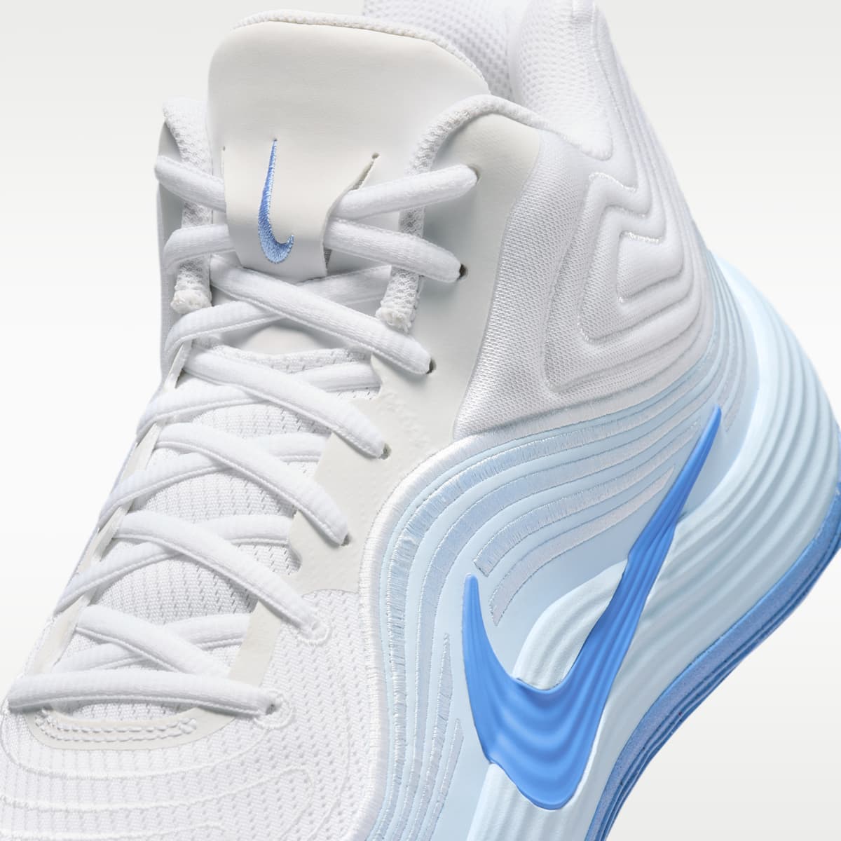 Nike Precision 8 MID Men's Basketball Shoes - White/Hydrogen Blue/Royal Pulse/Royal Pulse - Image 7