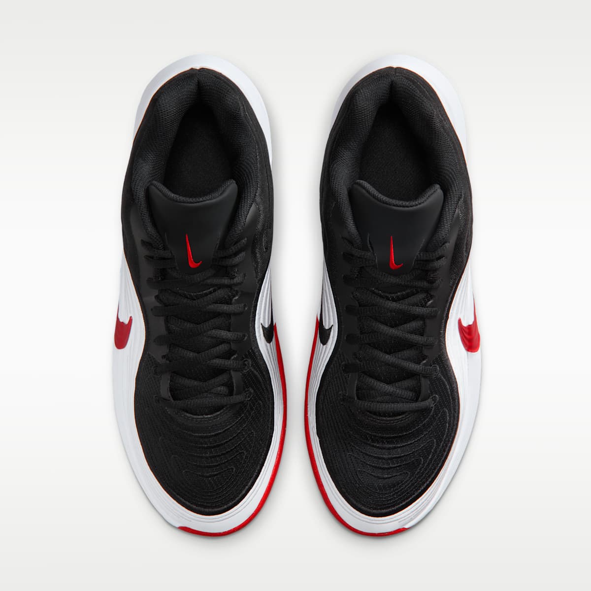 Nike Precision 8 MID Men's Basketball Shoes - Black/White/University Red - Image 4