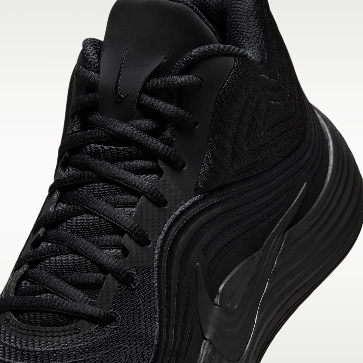 Nike Precision 8 MID Men's Basketball Shoes - Black/Black/Black - Image 7