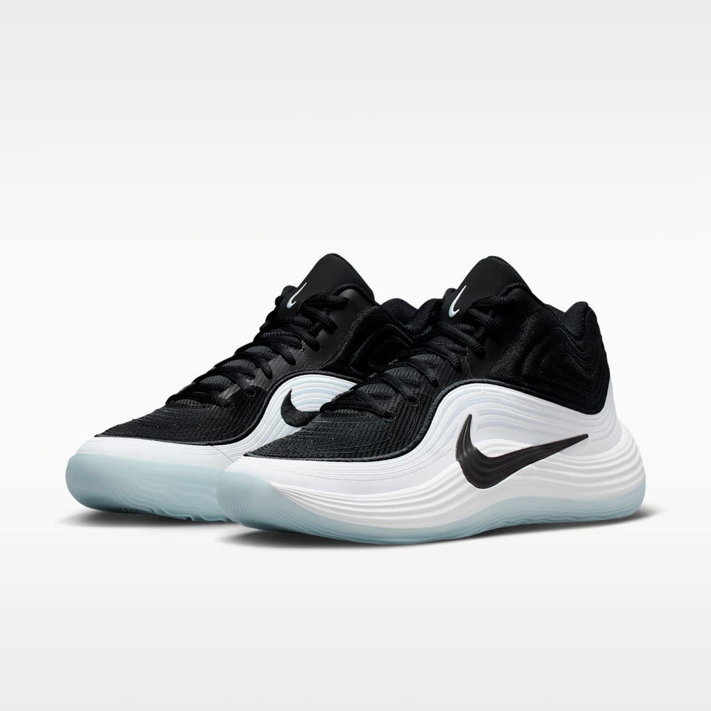 Nike Precision 8 MID Men's Basketball Shoes - Black/White/Ice Blue/Black - Image 5