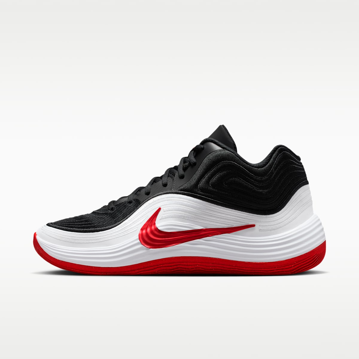 Nike Precision 8 MID Men's Basketball Shoes - Black/White/University Red - Image 1