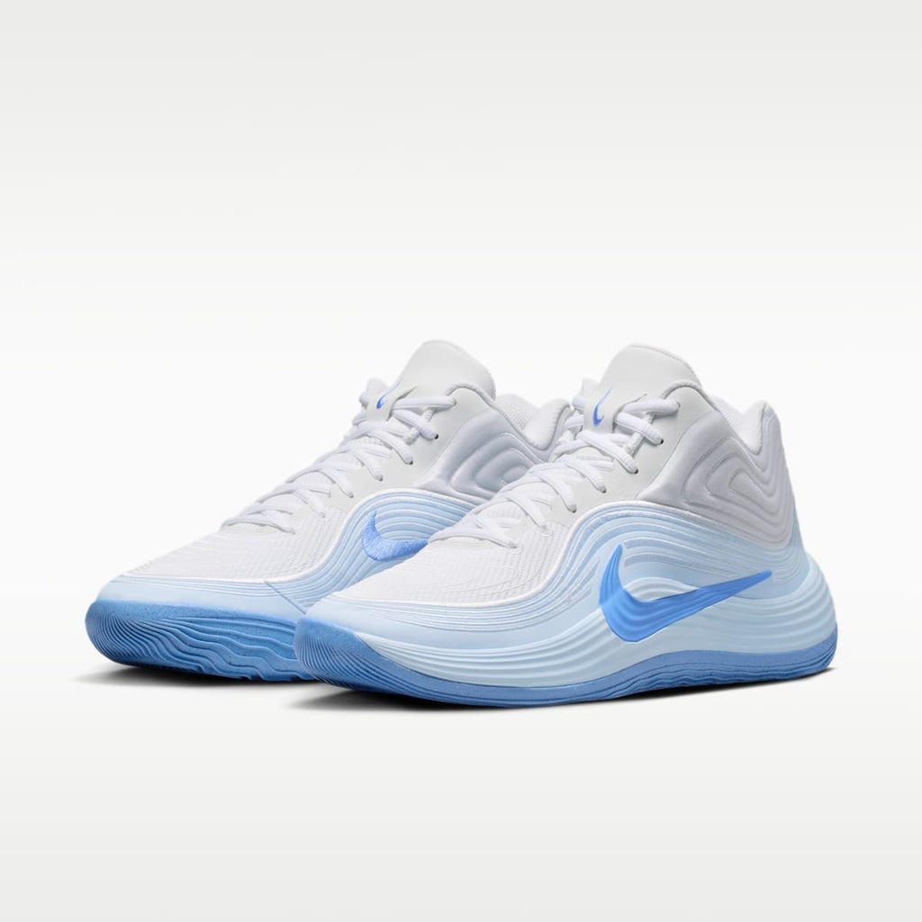 Nike Precision 8 MID Men's Basketball Shoes - White/Hydrogen Blue/Royal Pulse/Royal Pulse - Image 5