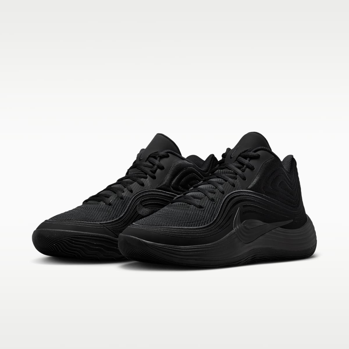 Nike Precision 8 MID Men's Basketball Shoes - Black/Black/Black - Image 5