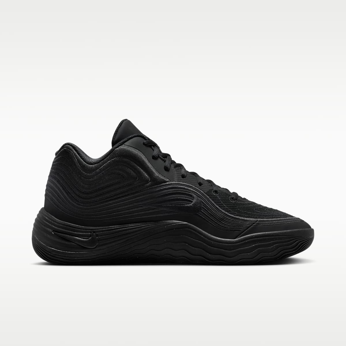 Nike Precision 8 MID Men's Basketball Shoes - Black/Black/Black - Image 3