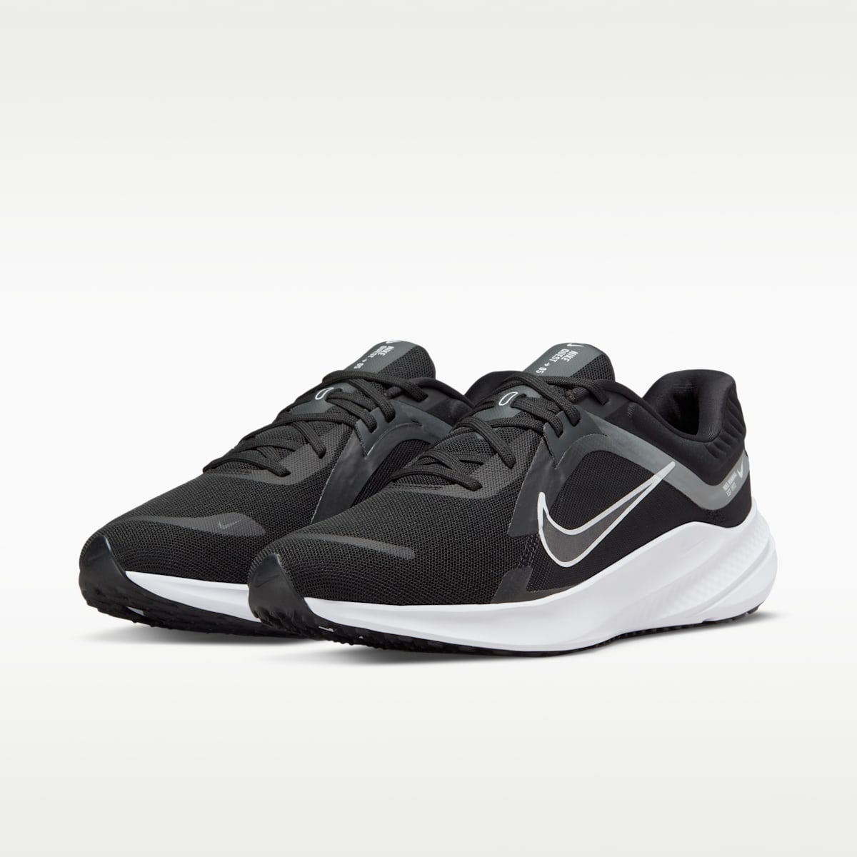 Nike Quest 5 Men's Road Running Shoes - Black/Smoke Grey/Dark Smoke Grey/White - Image 6