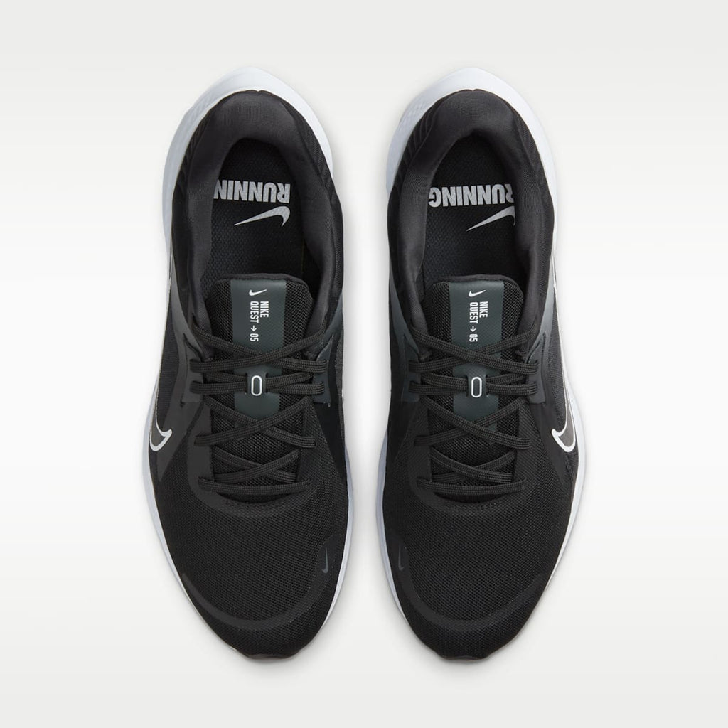 Nike Quest 5 Men's Road Running Shoes - Black/Smoke Grey/Dark Smoke Grey/White - Image 5