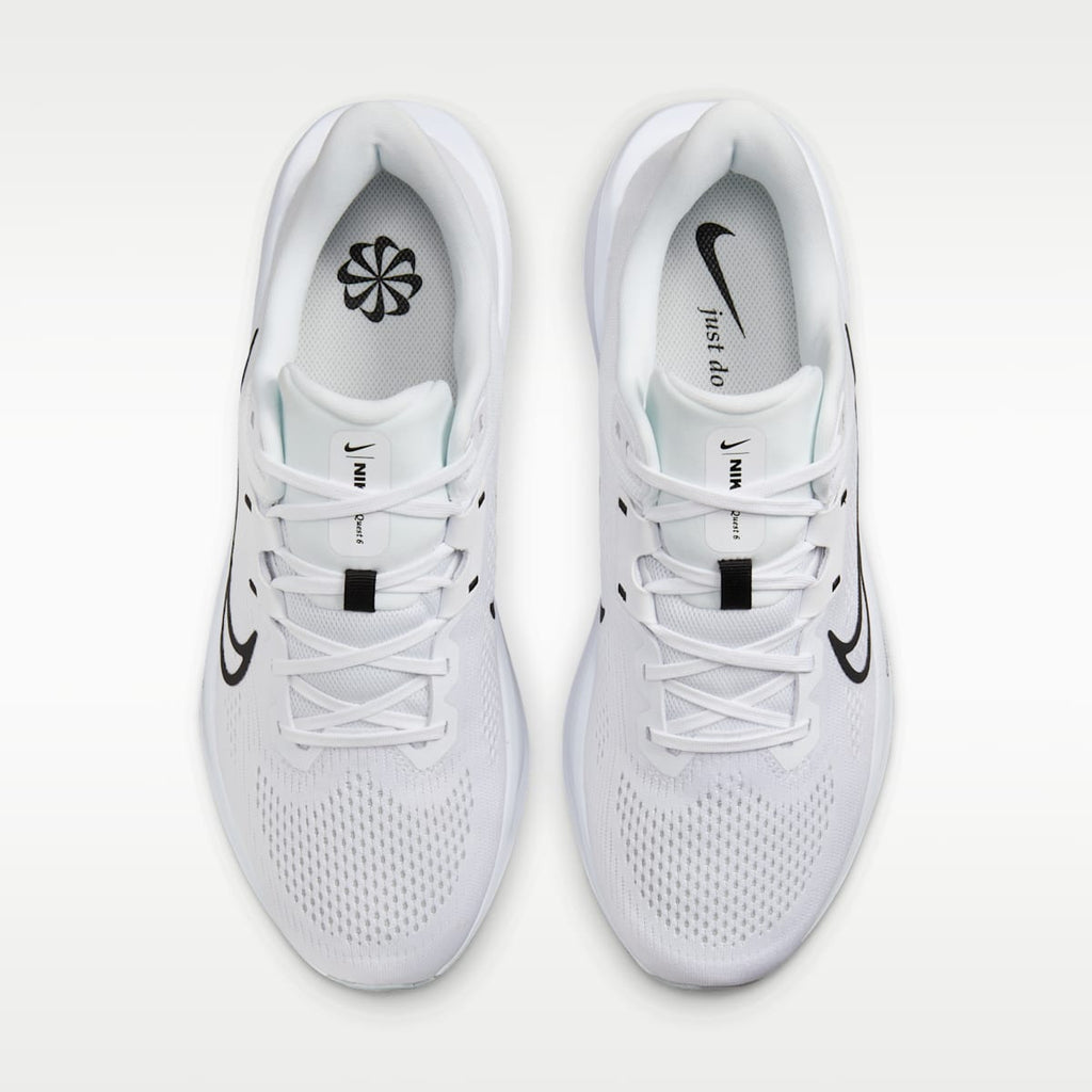 Nike Quest 6 Men's Road Running Shoes - White/Pure Platinum/Black - Image 4