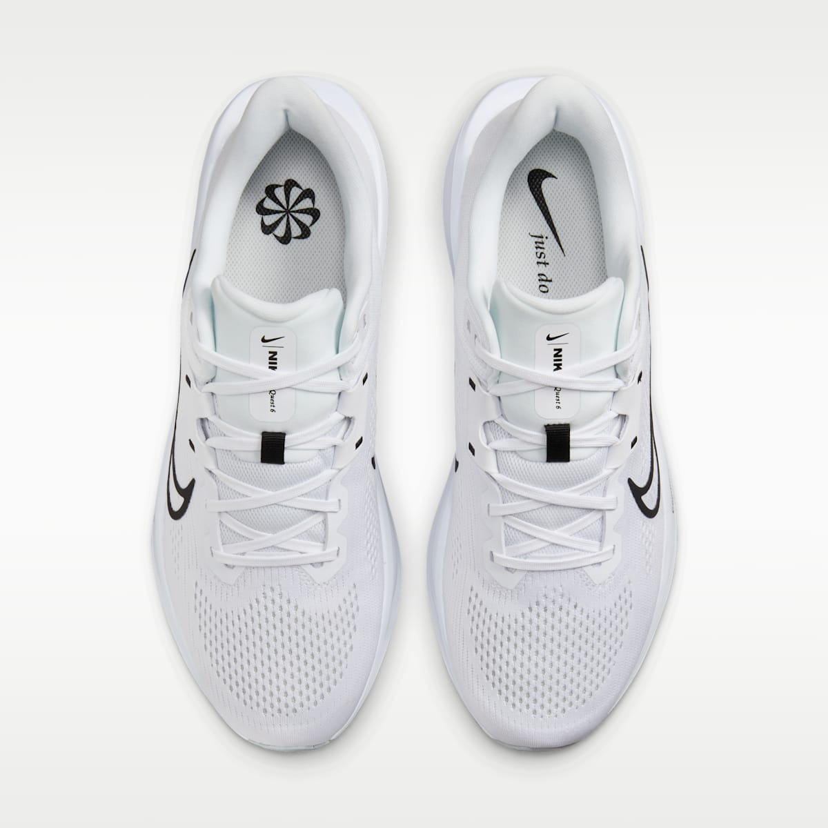 Nike Quest 6 Men's Road Running Shoes - White/Pure Platinum/Black - Image 4