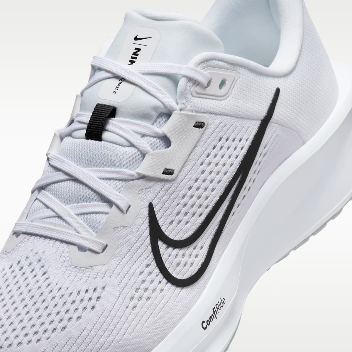 Nike Quest 6 Men's Road Running Shoes - White/Pure Platinum/Black - Image 7